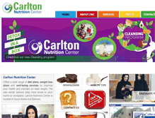 Tablet Screenshot of carlton-nutrition-center.com